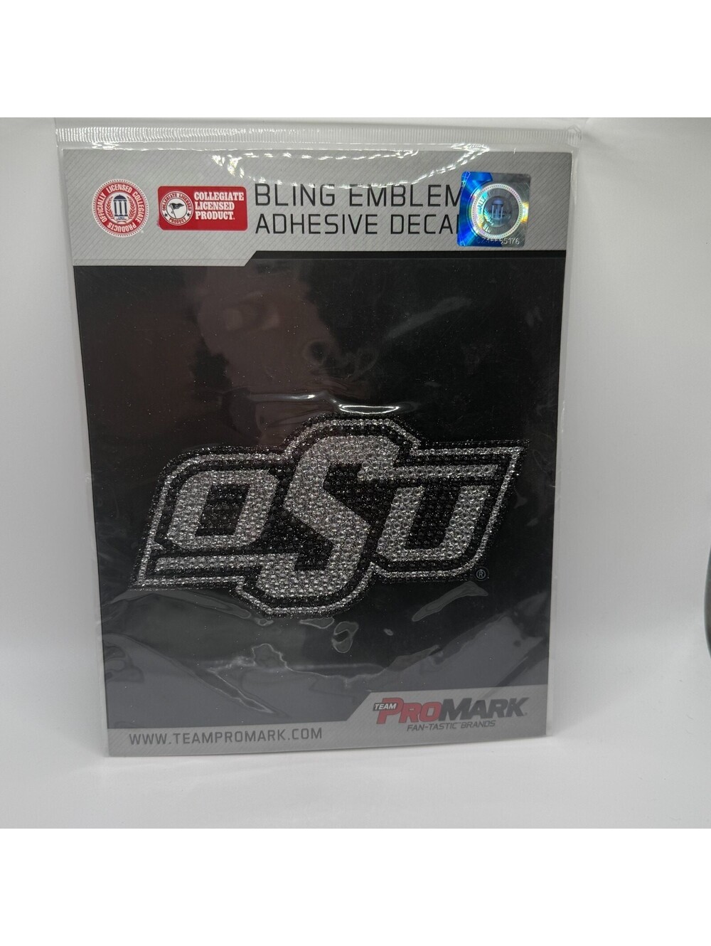 OSU Oklahoma State University Bling Emblem NCAA Decal Sticker 6x3 Team Promark